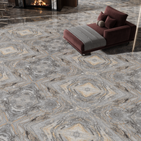 Gresie portelanata rectificata Zasilo Grey  bookmatch A  60X120  lucioasa - 4