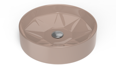 Lavoar de baie Celesta Emerald 42x42 cm din ceramica bej