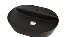 Lavoar de baie Celesta Vista 60 x 45 x 11.5 cm, ceramica negru mat