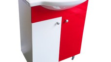 Masca chiuveta / lavoar baie Selena  55 cm  alb-rosu