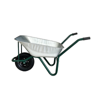 Roaba constructii si gradina cu roata pneumatica One High Quality  verde  80 L - 2