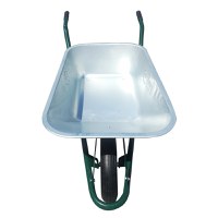 Roaba pentru constructii si gradina Hardmix 100L  cadru verde  roata pneumatica - 2