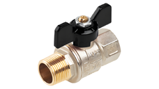 Robinet sfera TIEMME pentru apa M/F 1'' cu fluture negru