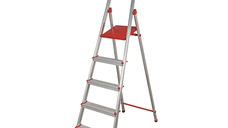 Scara pliabila din aluminiu 1111 cu 5 trepte si platforma - inaltime 181 cm, capacitate 150 Kg