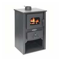 Semineu pe lemne Termo Kreka  cu plita de gatit si sticla termorezistenta - 2