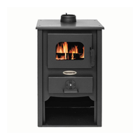 Semineu pe lemne Termo Kreka  cu plita de gatit si sticla termorezistenta - 1