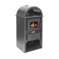 Semineu pe lemne Termo Kreka K-10  cu plita de gatit si sticla termorezistenta - 2