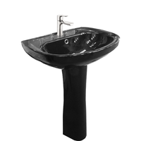 Set lavoar cu piedestal Shiny Black - 1