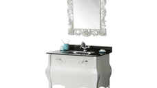 Set mobilier baie Terra 3 piese alb 90 cm - eleganta si rafinament