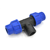 Teu compresiune PEHD  filet interior  25 mm x 3/4 - 1