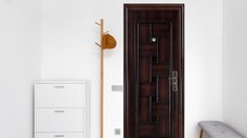 Usa metalica de intrare ELITE-07 maro cu deschidere stanga, dimensiuni 86 x 205 cm