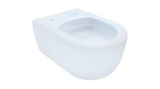 Vas WC Suspendat Rimless Supreme 49 cm cu Capac Softclose Alb Lucios