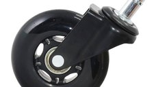 Role din silicon pentru scaune de birou - Negru