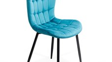 Scaun BUC 247 tapitat cu catifea turcoaz pentru living
