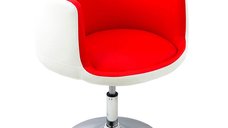 Scaun de bar ABS 113 rosu - Piele eco si cadru metalic