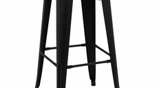 Scaun de bar ABS 124 gri cu suport pentru picioare din lemn