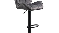 Scaun de bar ABS 149 gri din catifea