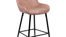 Scaun de bar roz din piele ecologica ABS 146