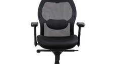 Scaun de birou ergonomic SYYT 9513 NEGRU - suport lombar, cotiere reglabile, capacitate 150 kg