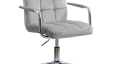 Scaun de birou OFF 328V pentru copii, catifea gri