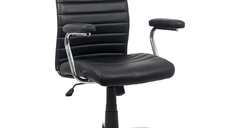 Scaun de birou OFF 338 din piele ecologica negru