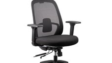 Scaun de birou OFF 404 ergonomic cu tetiera si brate 3D, negru