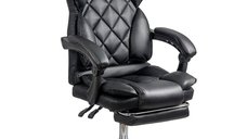 Scaun de birou OFF 412 cu suport pentru picioare, negru
