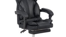 Scaun de birou OFF 415 negru cu suport pentru picioare