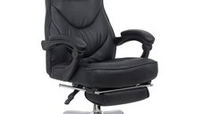 Scaun de birou OFF 423 cu suport pentru picioare, negru