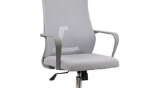 Scaun de birou OFF 634 gri ergonomic cu suport lombar si spatar inalt