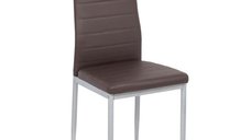Scaun de bucatarie BUC 263 din piele ecologica maro - design modern