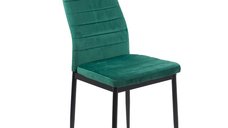 Scaun de bucatarie BUC 263V verde din catifea cu cadru metalic negru