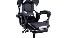 Scaun de gaming OFF 295 negru cu suport pentru picioare