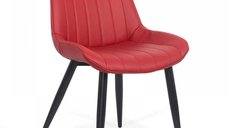 Scaun dining BUC 203 rosu din piele ecologica