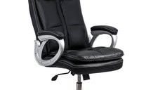 Scaun Directorial OFF 799 Negru - Capacitate 200 KG, Piele Ecologica