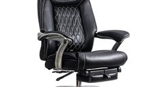 Scaun Directorial OFF 950 Negru din Piele Ecologica Premium cu Suport Lombar Reglabil - Capacitate 150 KG