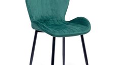 Scaun elegant din catifea BUC 248U verde pentru living