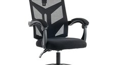 Scaun ergonomic de gaming OFF 434, negru, din mesh, rabatabil