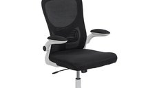 Scaun ergonomic OFF 336 cu suport lombar si tetiera ajustabila, negru