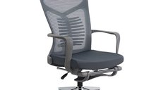 Scaun Ergonomic SYYT 9502 Gri cu Mesh Respirabil si Suport Lombar
