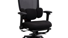 Scaun ergonomic SYYT 9523 cu mesh respirabil, suport pentru picioare si brate reglabile, culoare neagra