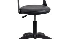 Scaun operativ rotativ OFF 1020, piele ecologica, negru