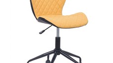 Scaun pentru birou din material textil si piele eco OFF 716 galben - resigilat