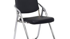 Scaune pliante HRC 609 negre cu cadru metalic