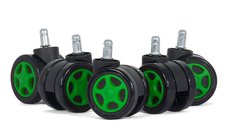Set de 5 role gumate pentru scaune de gaming - Verde vibrant