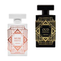 Pachet 2 parfumuri, Oud Essential si Musk Essential by Adyan, unisex, 100ml - 1