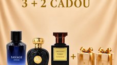 Pachet 3+2 parfumuri Savage, Opulent Oud si Opulent Tabac, cu 2 parfumuri cadou, 100 ml