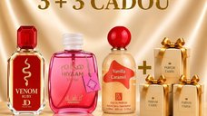 Pachet Parfumuri Venom Ruby, Hiyaam Blush si Vanilla Caramel cu 3 Parfumuri Cadou, 100 ml