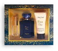 Set cadou 3 produse DC Apa de parfum Folie Oud 100 ML+ gel de dus+Mini parfum - 1
