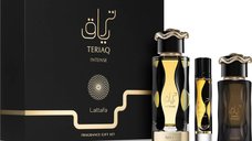 Set Cadou Lattafa Teriaq Intense - Parfum Unisex cu 3 Piese